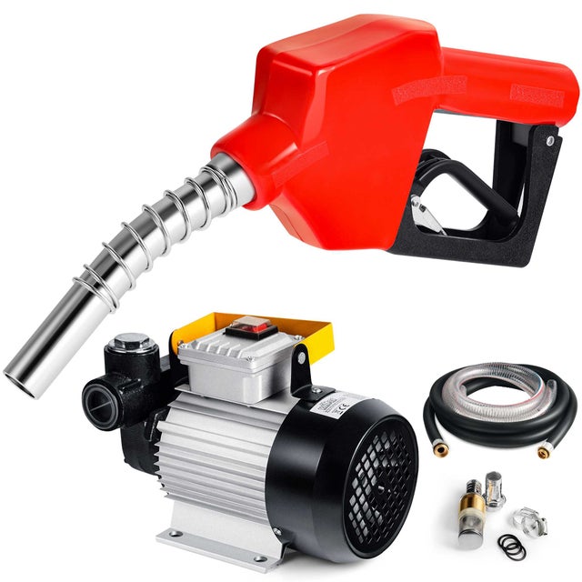 Pompa Gasolio Autoadescante 230V 550W 60L/min - Kit Completo Per Trasferimento Olio Combustibile
