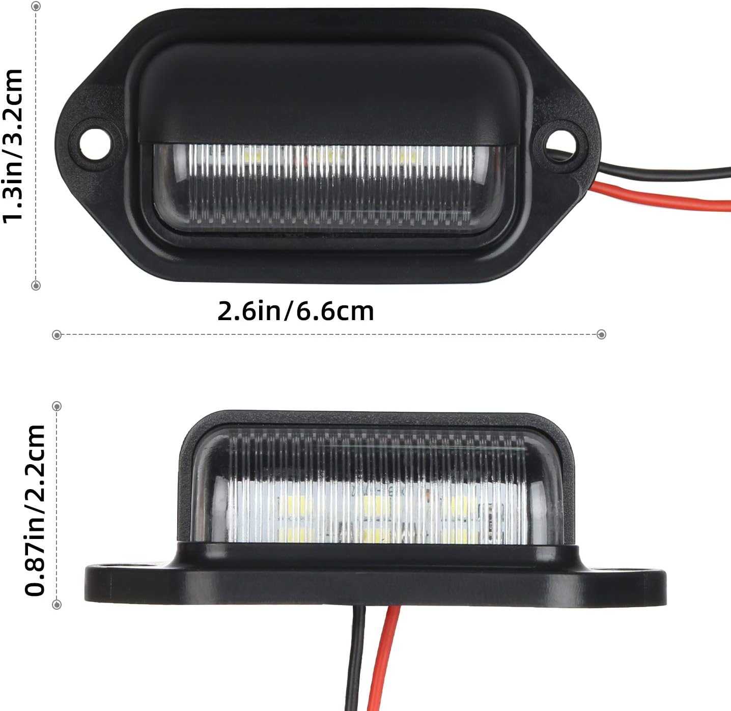 OLS Kit Luce Targa LED Con Staffa - Impermeabile IPX7, Certificato SAE/DOT, Per Rimorchi E Camper - 3