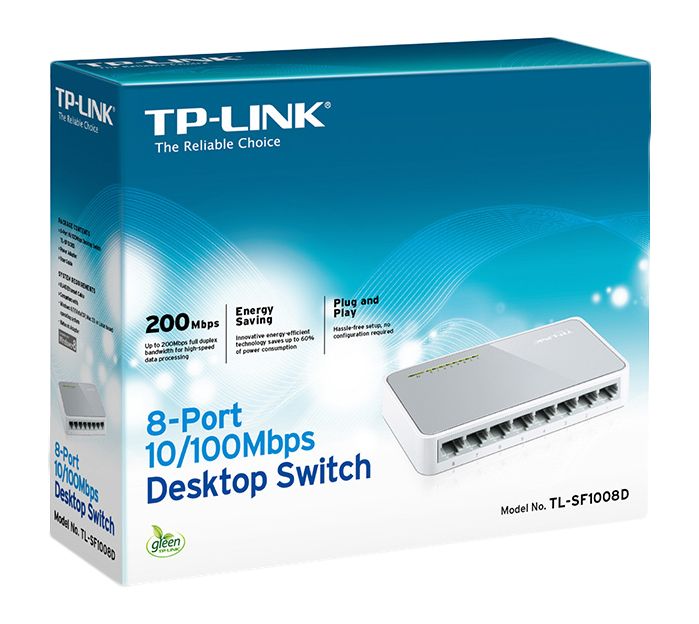 TP-LINK TL-SF1008D Non-géré Fast Ethernet (10/100) Blanc - 5