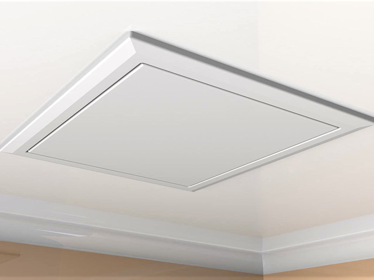 600x600 MM Trappe de Visite en Acier,Fabriquée Uniquement pour le Plafond,avec Corde de Sécurité,Fermeture Magnétique Premium,Installation Sécurisée - 7