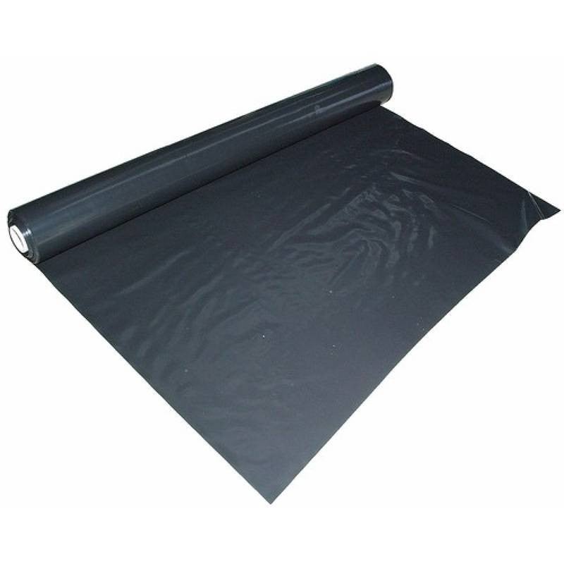 Film plastique d'étanchéité sous-dalle en polyéthylène noir Type 200, 4x25m - 3