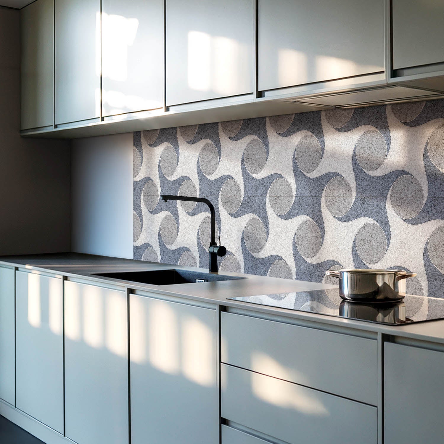 Panneaux muraux décoratifs, panneaux en PVC | 6x60x30 cm |Modèle de mosaïque abstraite - 2