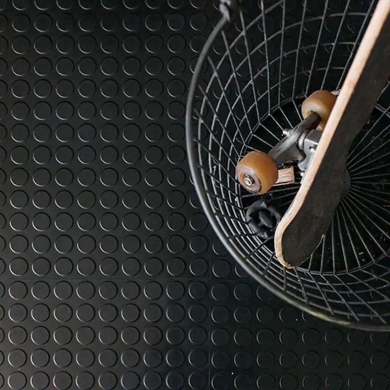 Arquiservi - Piso em Rolo Borracha Círculos 3MM 1X10 (10M2) Piso Industrial Resistente para oficinas, garagens e comércios - 5