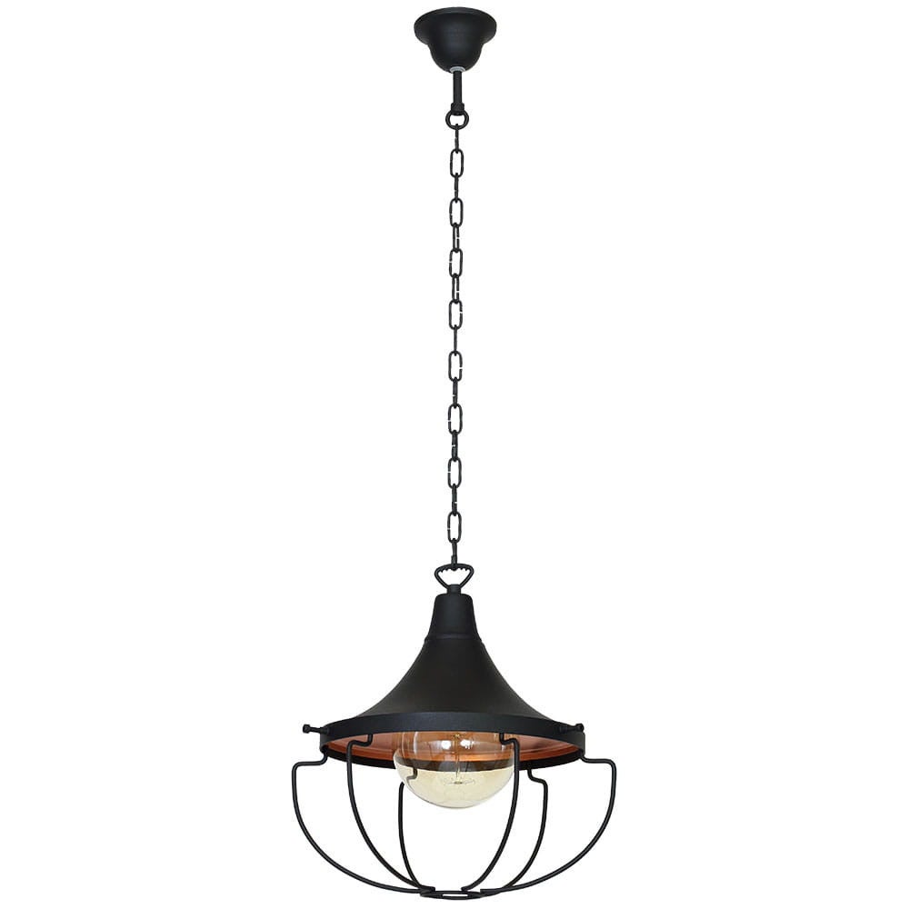 Lampa wisząca Danton czarno-miedziana 1xE27x60W wym: 95 x 31 x 31 cm metal Aldex