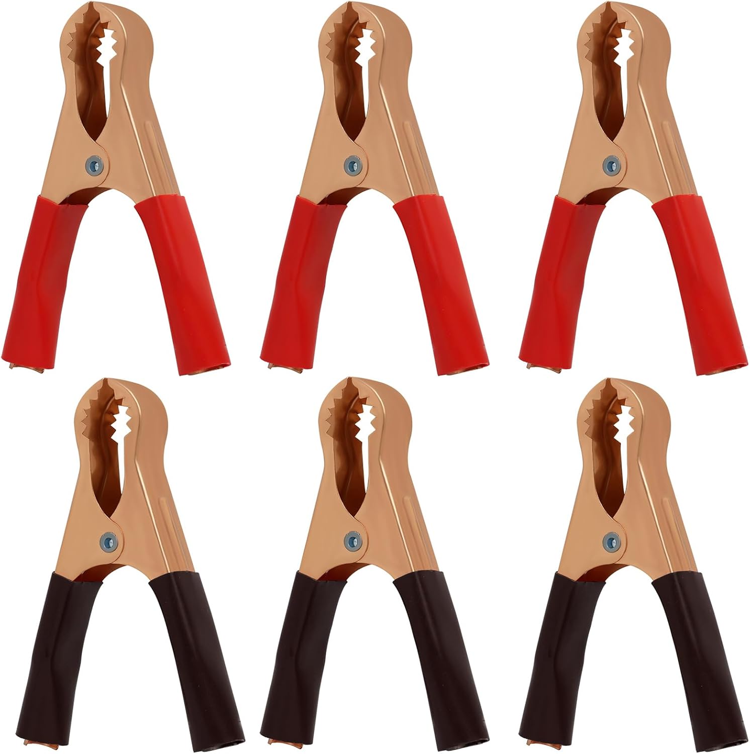 Lot De 2 Pinces Crocodiles Isolées Pour Batterie Voiture - Noir Et Rouge, 1000V/3A, 90mm, Neuf