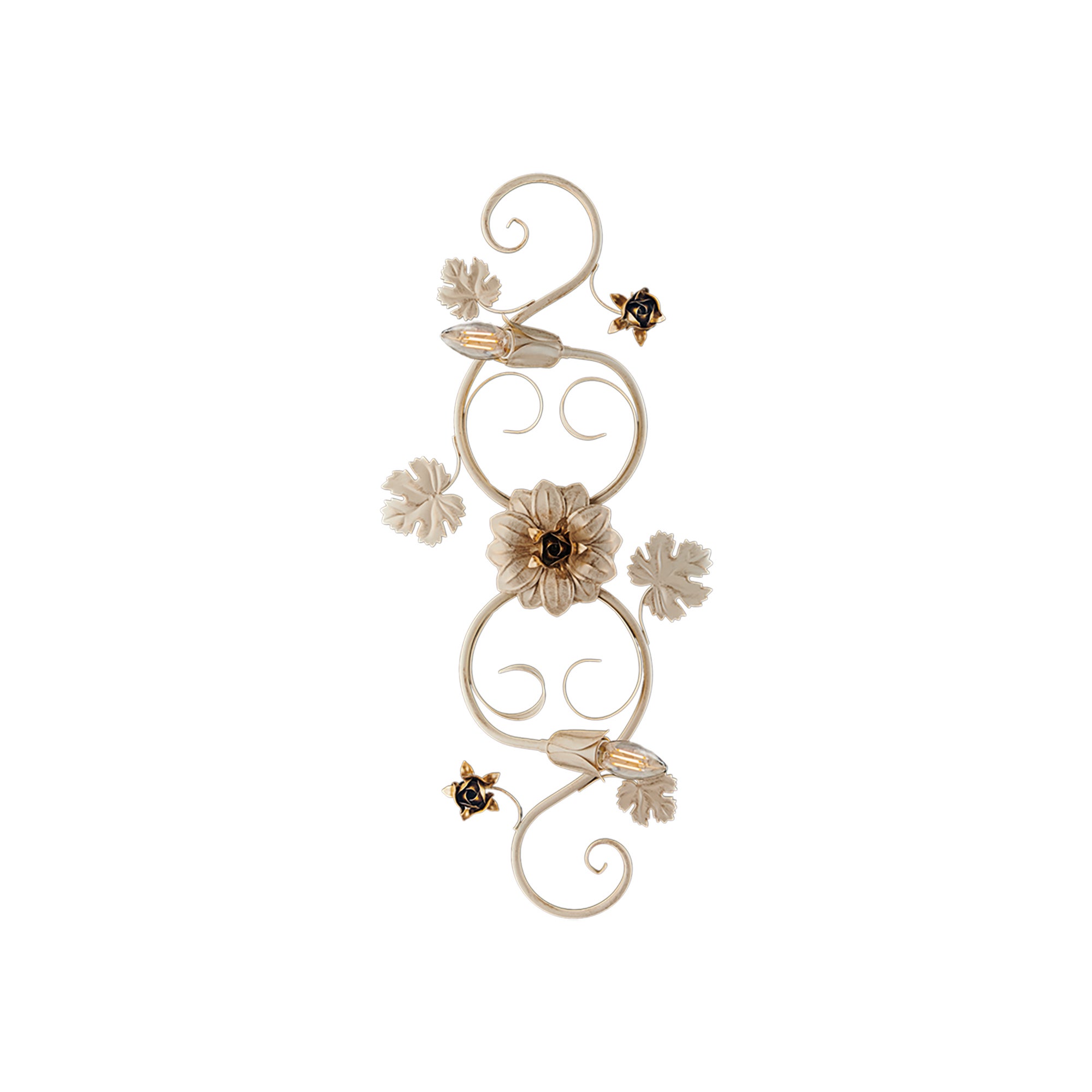 Applique Classique En Bois Et Fer Forgé Ivoire Antique