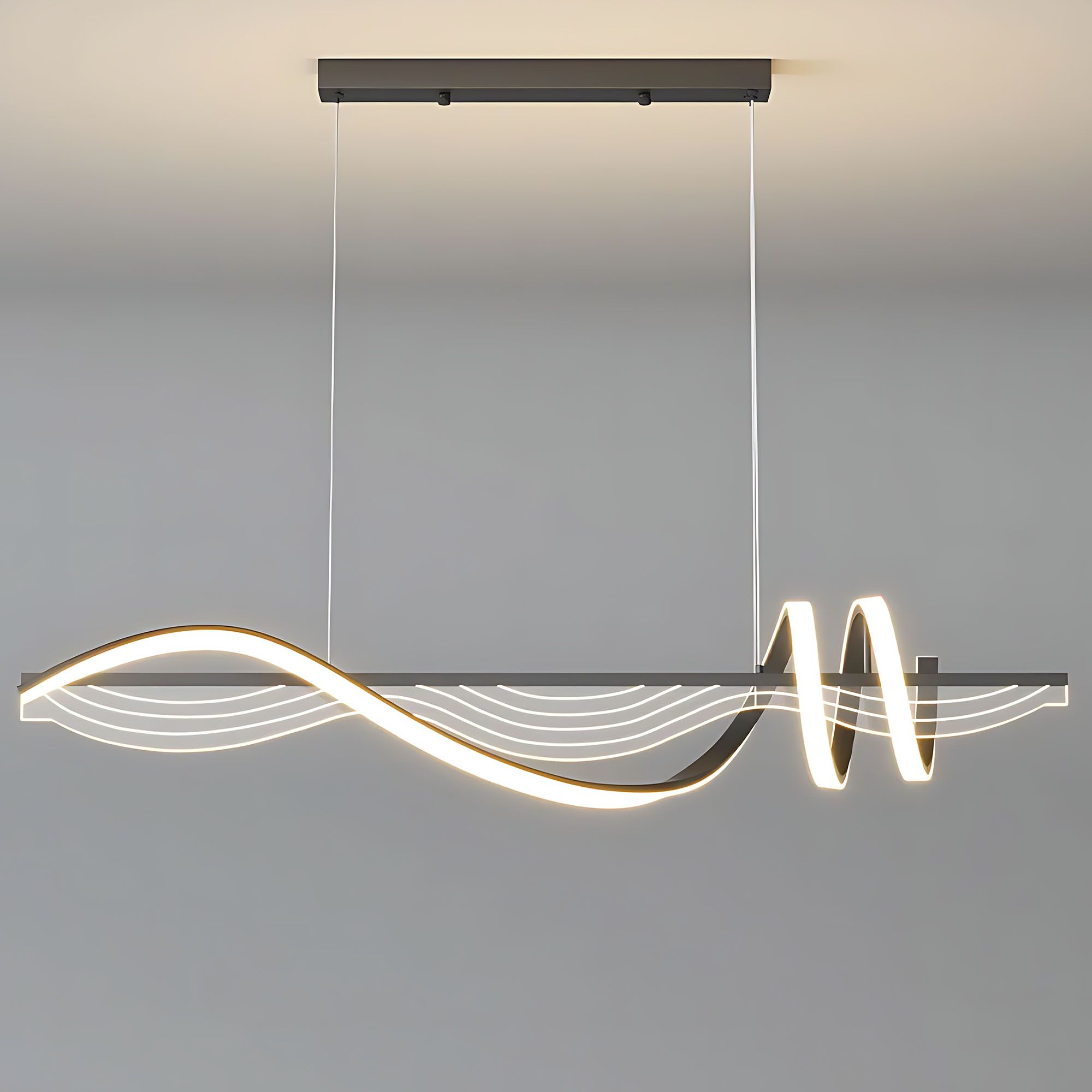 Lampa Sufitowa Wisząca Led Toolight Lhj041-Cp Czarny 100Cm - 9