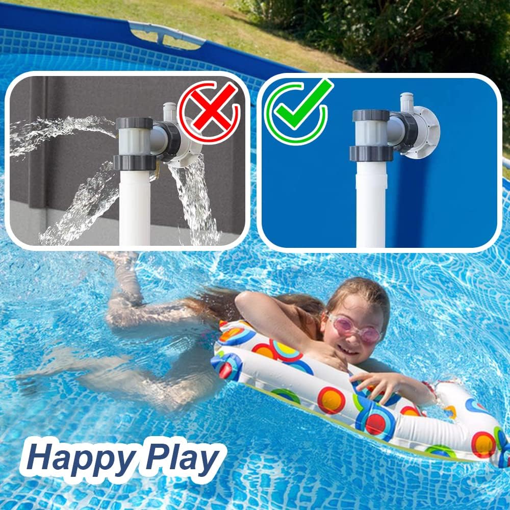 4 pièces, adaptateur de piscine Intex type A et B, adaptateur de tuyau de pompe, raccord de tuyau de piscine de 32 mm et 38 mm de diamètre - 6