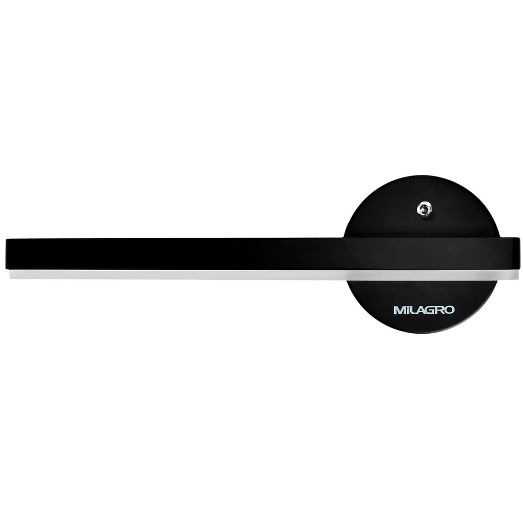 Kinkiet Sydney czarno-biały LED 6W 4000K 420lm boczny z włącznikiem wym: 10 x 30 cm akryl IP44 Milagro