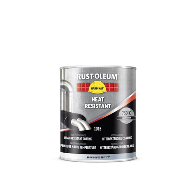 Peinture haute température HARD HAT haute température 750°C - aluminium - 750 mL - RUST-OLEUM