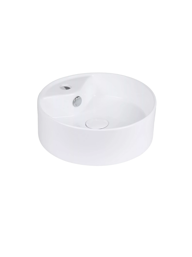 Umywalka nablatowa Uptrend EROS biały połysk, z otworem na baterię oraz przelewem 1 szt.