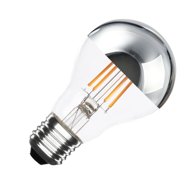 Ampoule Filament LED E27 6W 600 lm A60 Chrome Reflect No Flicker 2200K Super chaud