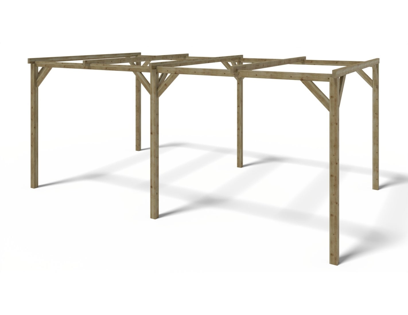 Carport Wiata garażowa ALTANKA 3x5,10 m - 15,30 m2, drewniana, CAR1, 1szt.