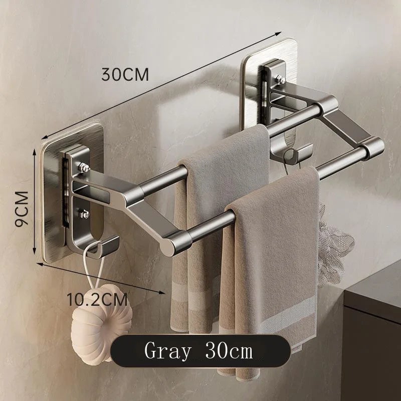 Porte-serviettes Sur Pied En Bambou - 2 Niveaux, Design épuré, Pour Salle De Bain, Chambre, Salon - Naturel Et Stable