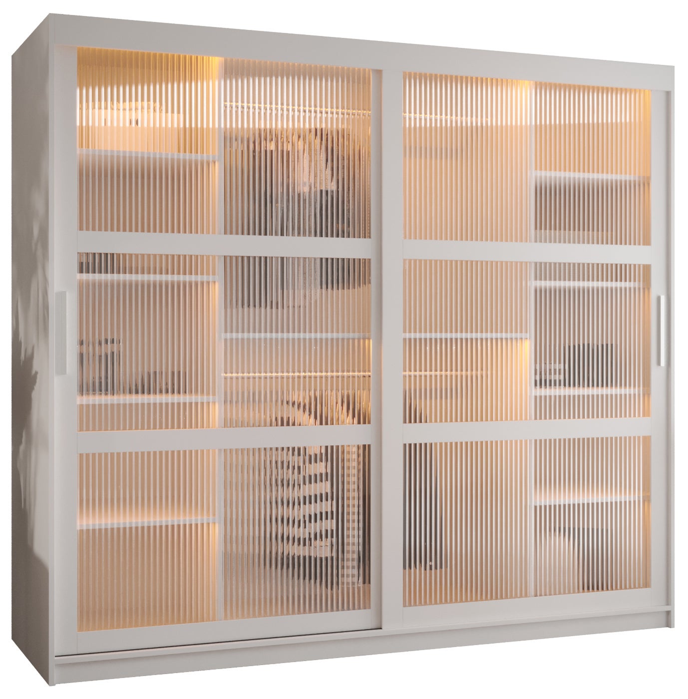 Szafa przesuwna Flutes 200 x 62 x 200 biały