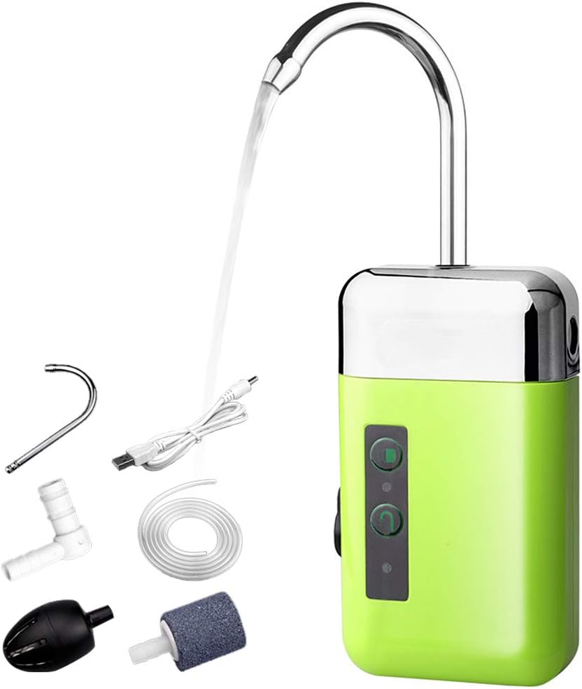 Zewnętrzna przenośna mini pompka powietrza z rurką z kamieniem napowietrzającym, automatyczna pompa wodna trzy w jednym, wielofunkcyjna pompa tlenowa