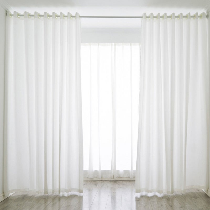 Tenda A Rollo Bianca Con Occhielli - Design Fiorato Elegante | 45x140 Cm