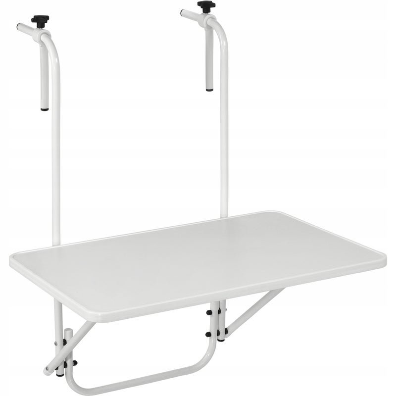 STÓŁ STOLIK BALKONOWY SKŁADANY WISZĄCY METALOWY NA BALKON TARAS BALUSTRADĘ