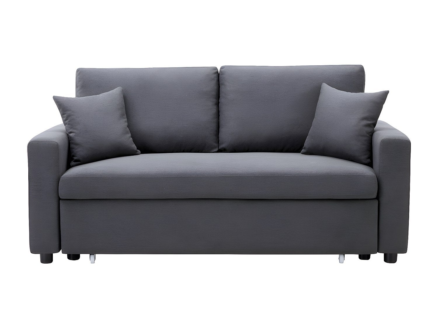 Canapé 3 places convertible en tissu INIZOR - Anthracite - 2