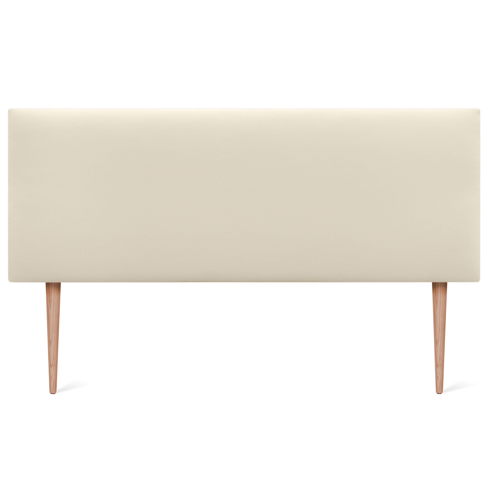 DHOME Cabecero de Polipiel Liso y con Patas cabeceros Cabezal tapizado Cama (Polipiel Vainilla, 135cm (Camas 120/135/140)) - 3