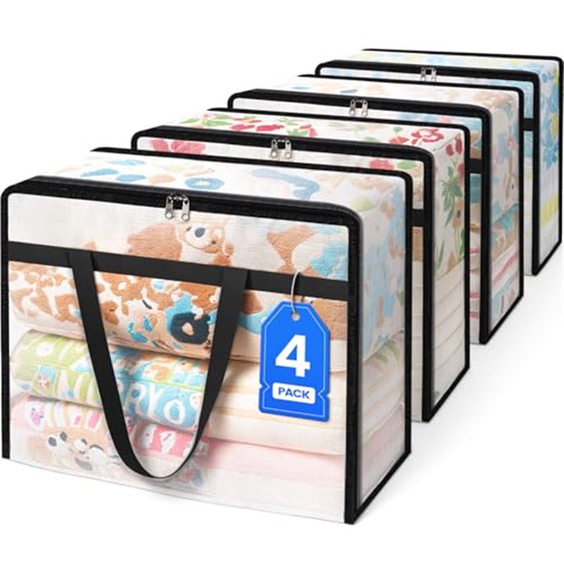 Bolsas transparentes para guardar ropa (4 unidades),cajas para debajo ...
