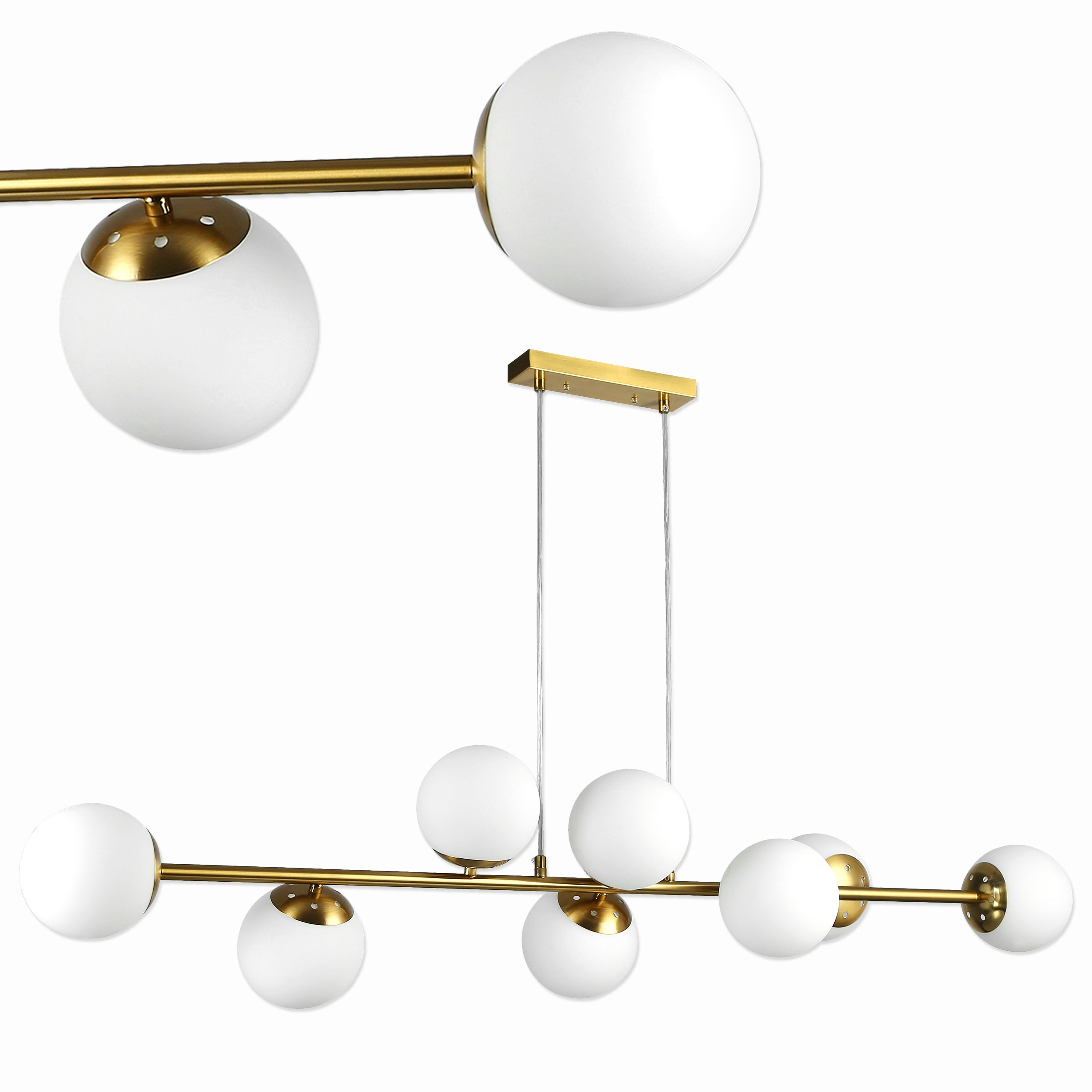 Lampa wisząca żyrandol Bali 8-punktowa E27 110 cm IP20 złota MasterLED - 2