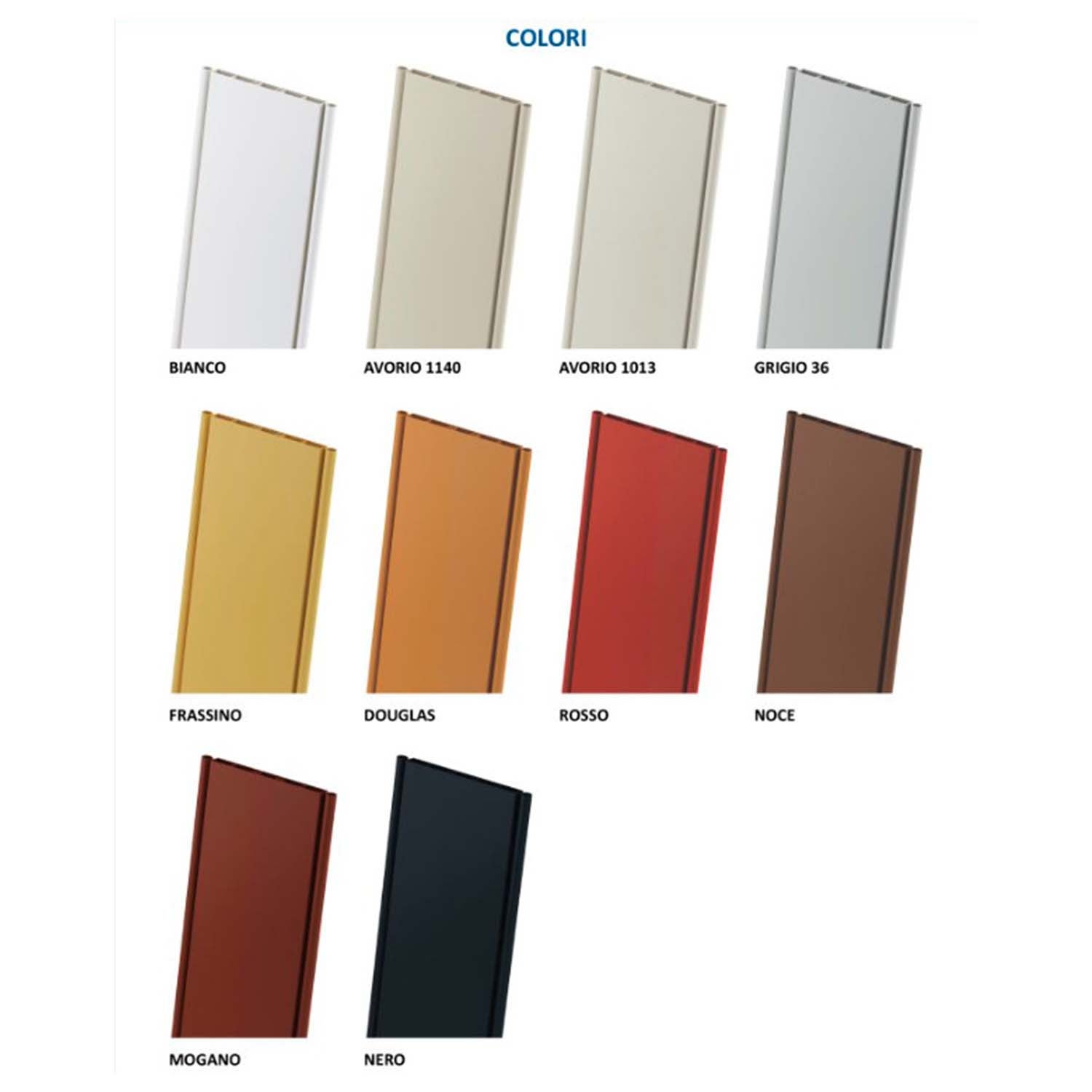 Porta a soffietto da interno in kit con vetri in PVC Noce 82x210 cm mod