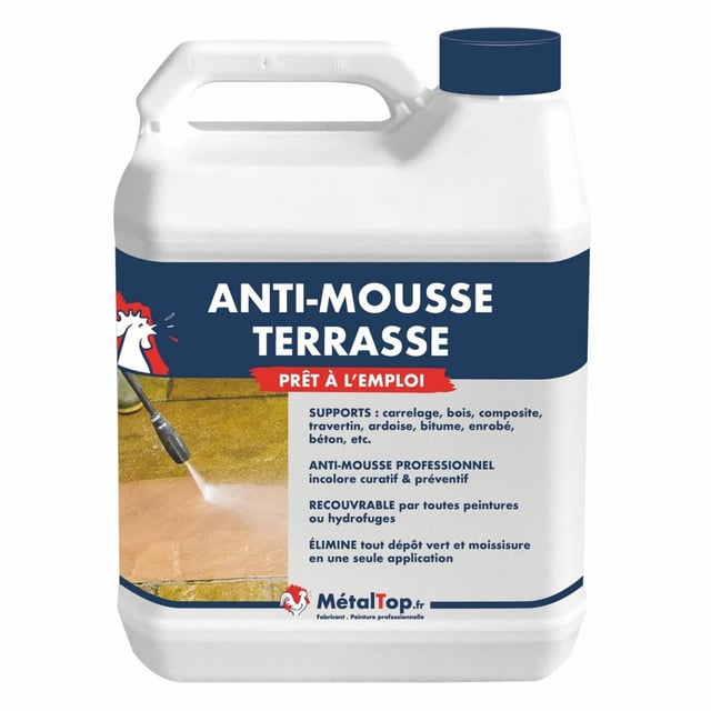 Antimousse Terrasse - Metaltop - Incolore - RAL Incolore - Pot 5L