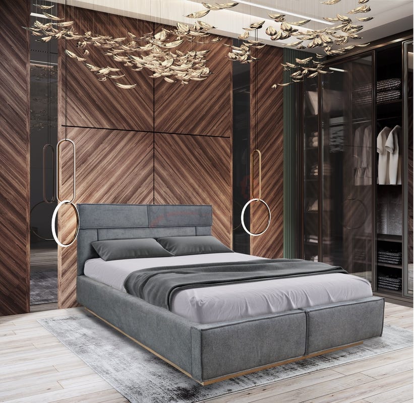 Letto matrimoniale con contenitore design moderno 160x200 LI33