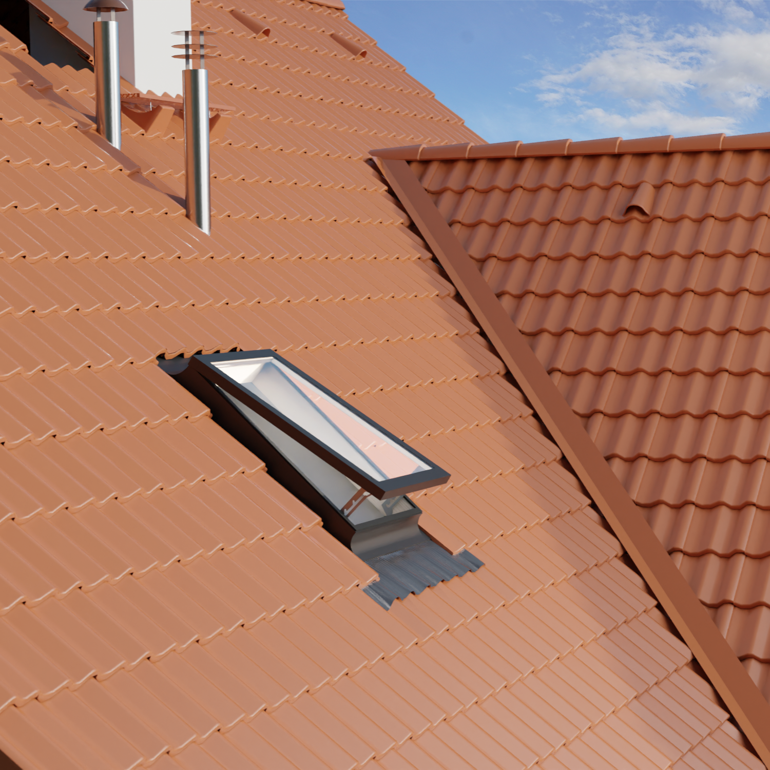 Emica - Best Vasistas Aluminium Skylight | Verre isolant 4-9-4 | Intérieur en bois de sapin | Poignée avec 4 positions d'ouverture (45x55 BxH) - 8