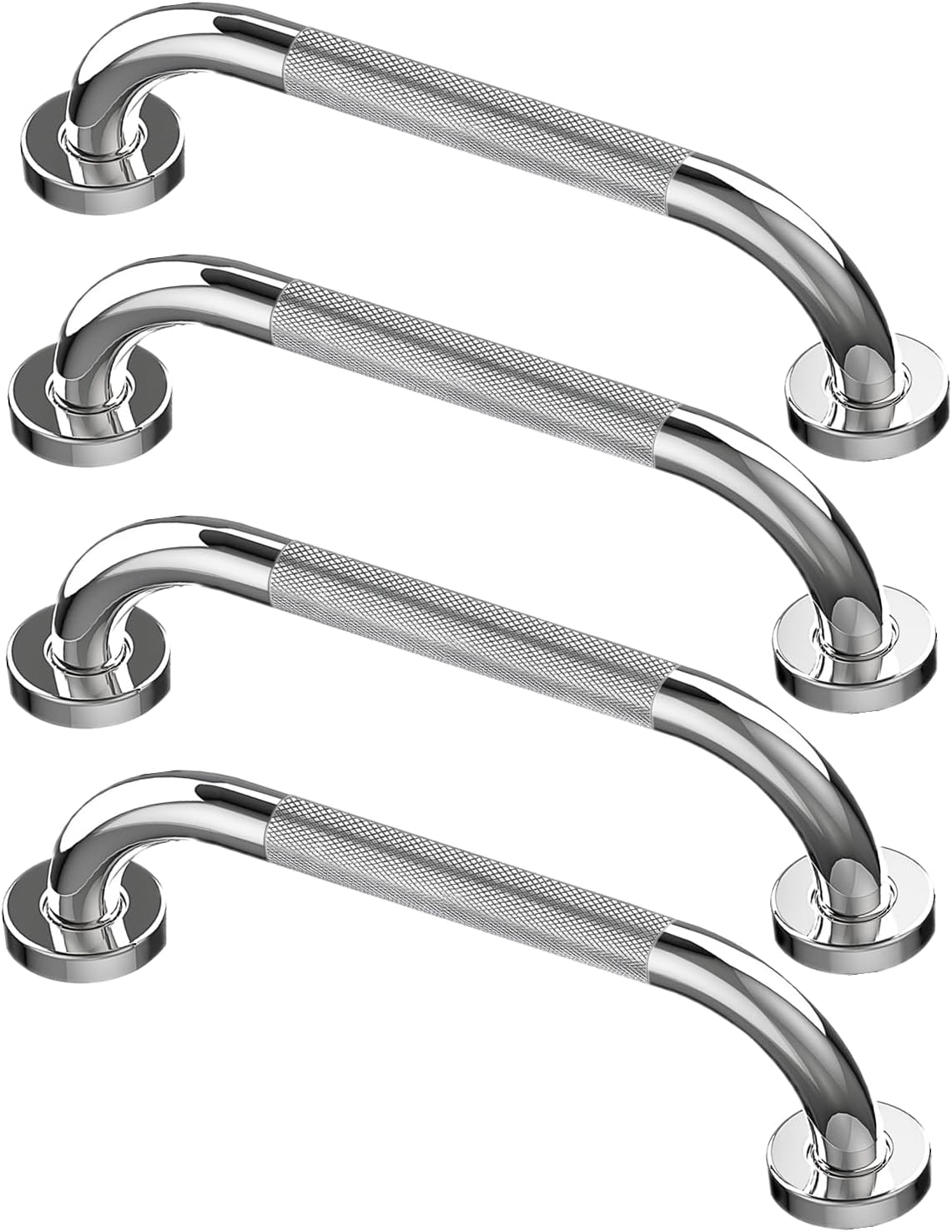 Zestaw 60 cm uchwytów ze stali nierdzewnej do toalety i wanny (z uchwytami antypoślizgowymi)