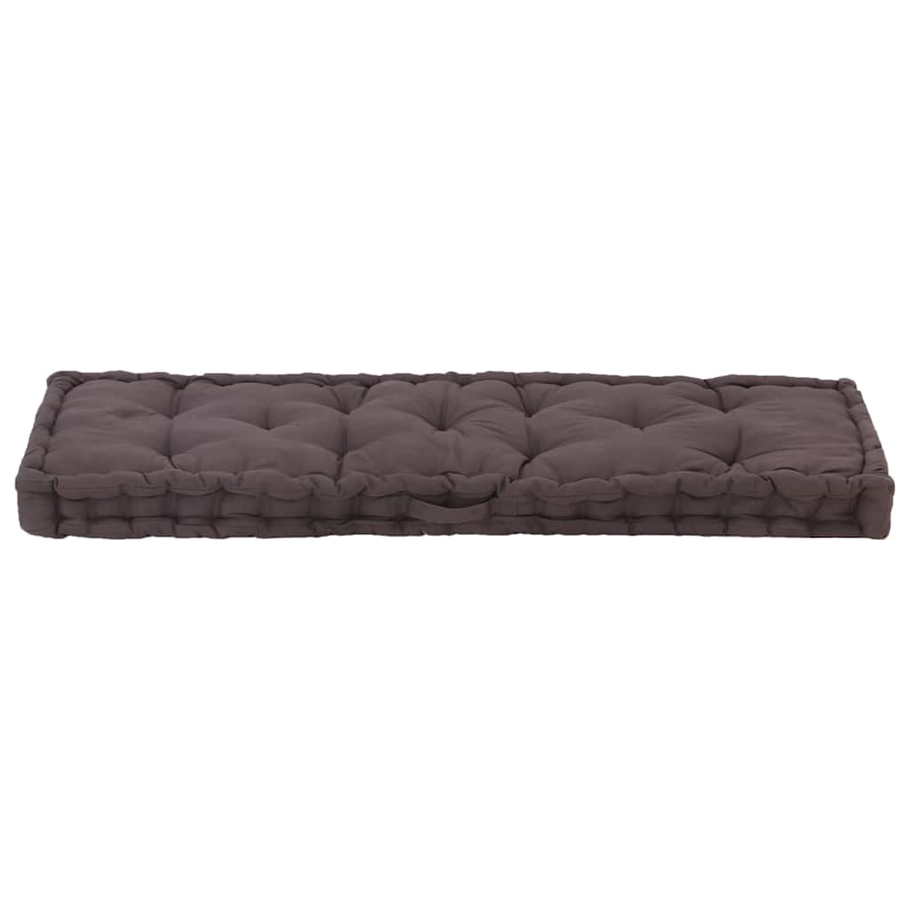 Coussin de plancher de palette Coton 120x40x7 cm Anthracite vidaXL - 7