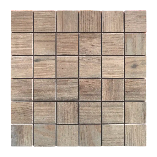 Albedo Pierre - Mosaïque en céramique - Marron - Effet Bois