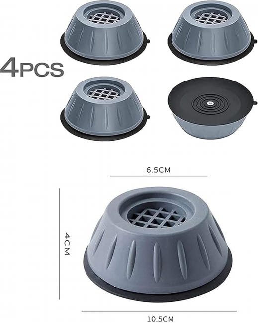 4 pezzi Piedini antivibranti, gambe in gomma, tappetino silenzioso antiscivolo, ammortizzatori per supporto lavatrice, mobili per stand | SHEIN ALIA 4 pezzi Piedini antivibranti, gambe in gomma, tappetino silenzioso antiscivolo, ammortizzatori per supporto lavatrice, mobili per stand | SHEIN ALIA