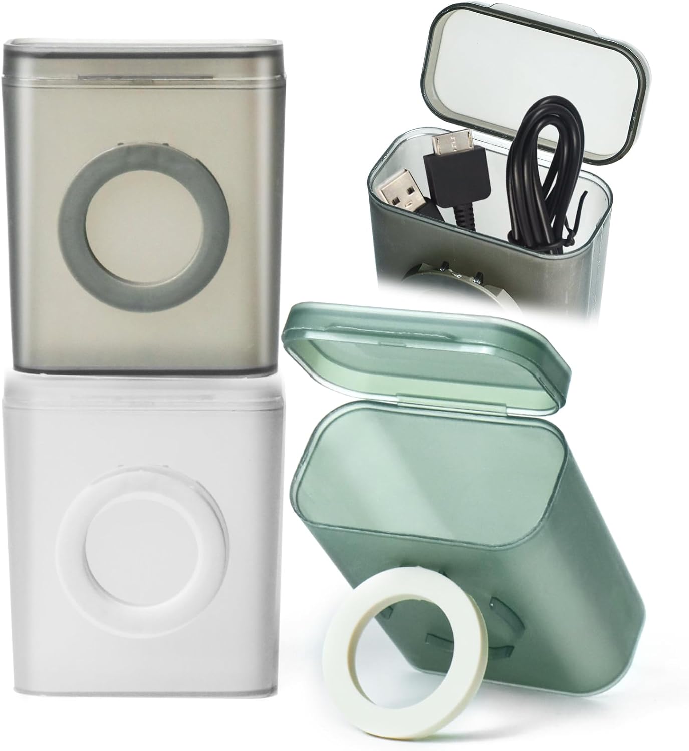 Boite Rangement Cable Transparent, Rangement Cable avec Support ...