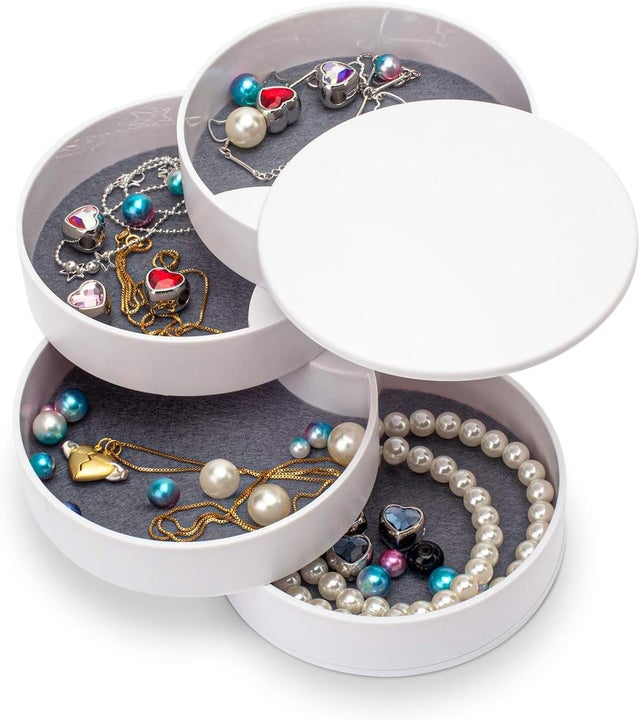 Scatola Portagioie In Velluto Viola, Organizer Da Viaggio Con 24 Scomparti Per Anelli E Orecchini, Coperchio Trasparente Con Specchio, Chiusura Metallo, Elegante Regalo Per Donna