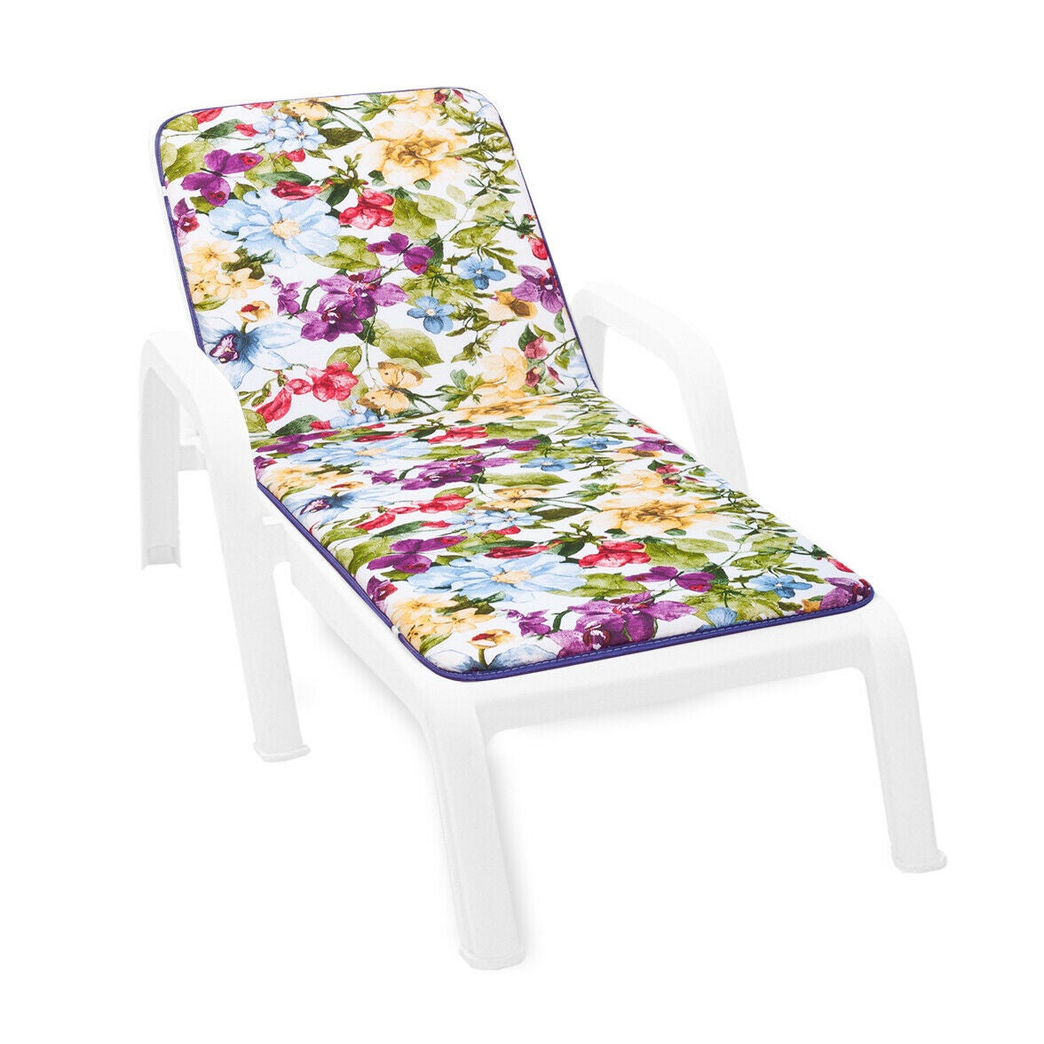 Poduszka Na Leżak Miękki 100% Wyprodukowano We Włoszech Morze Składanie Fioletowy Kwiatowy