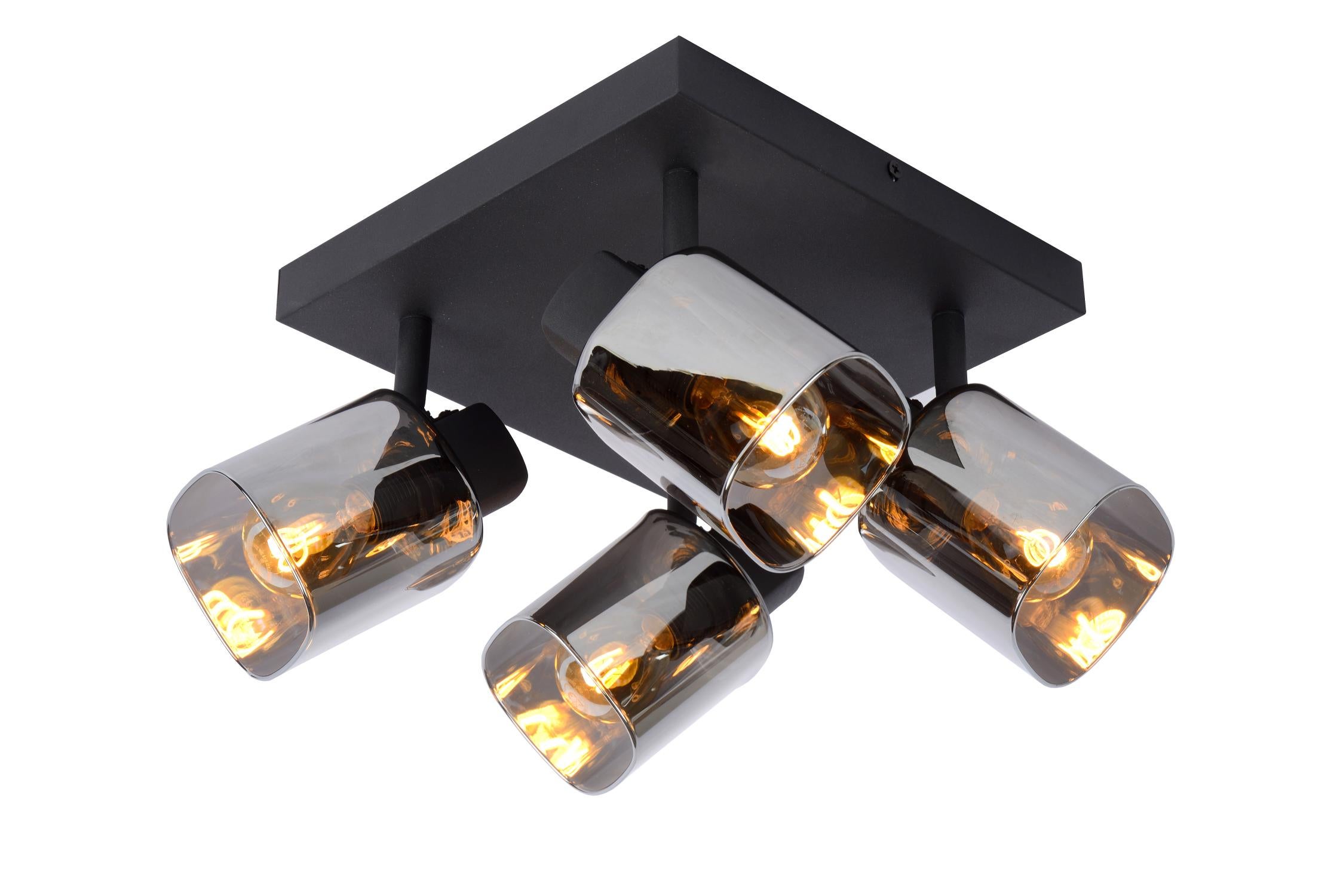 Lampa sufitowa ALION czarna 4xE14x25W metal wym:18x23x23cm IP20 Lucide