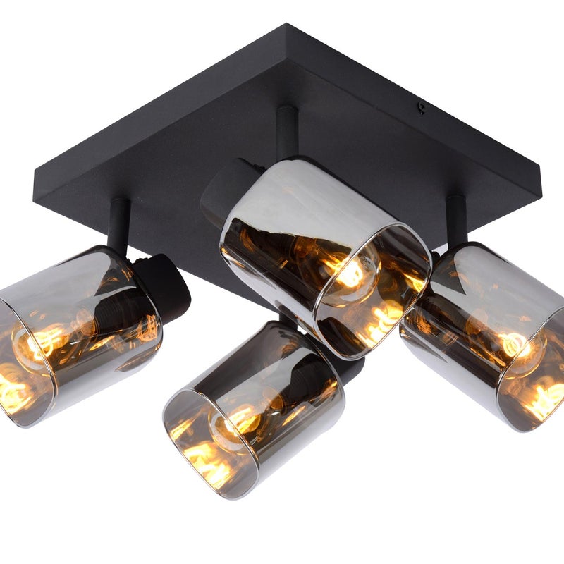 Lampa sufitowa ALION czarna 4xE14x25W metal wym:18x23x23cm IP20 Lucide