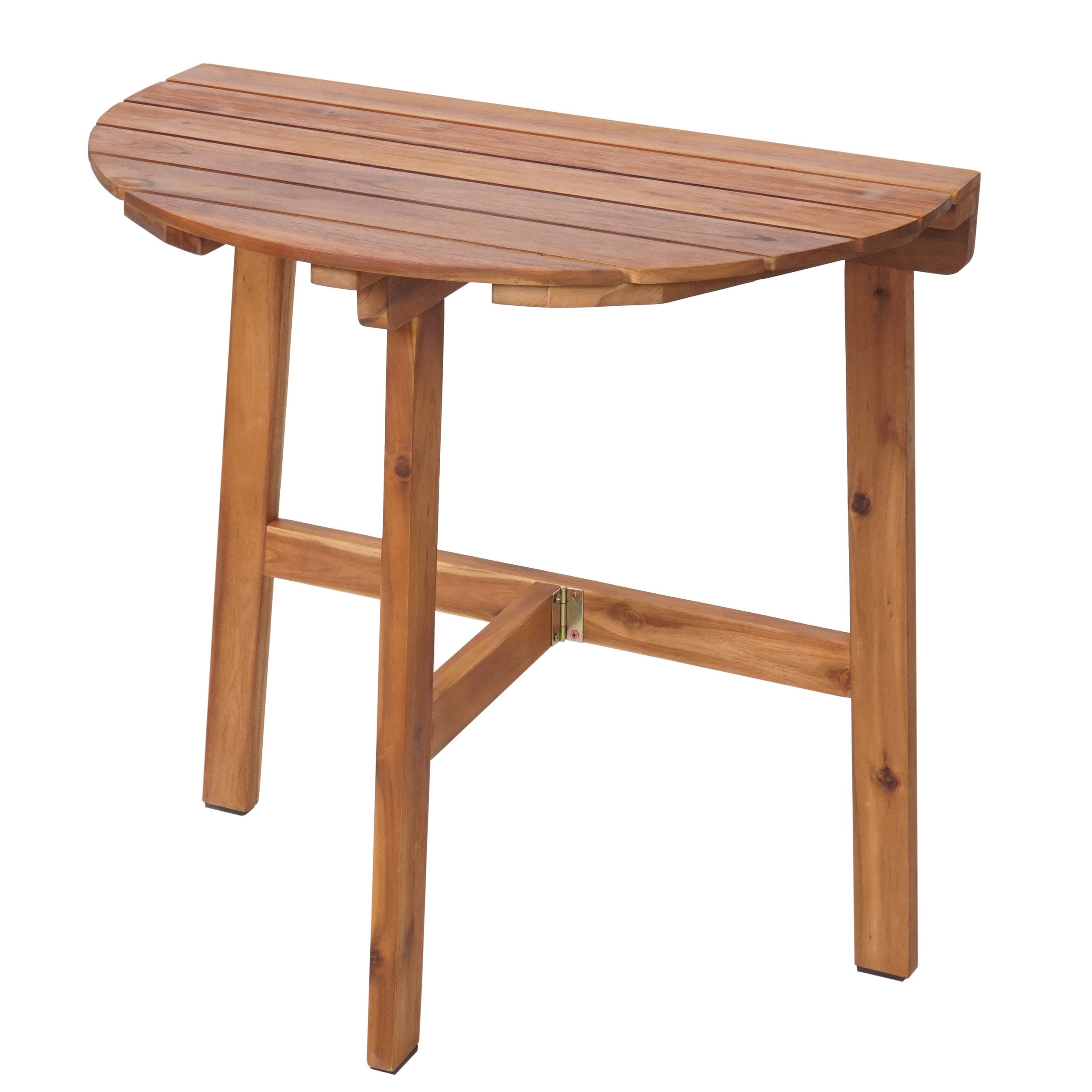 Tavolo Da Parete Pieghevole LOLAhome In Legno Acacia - 45x47x80 Cm Per Balcone E Giardino - Foto 9