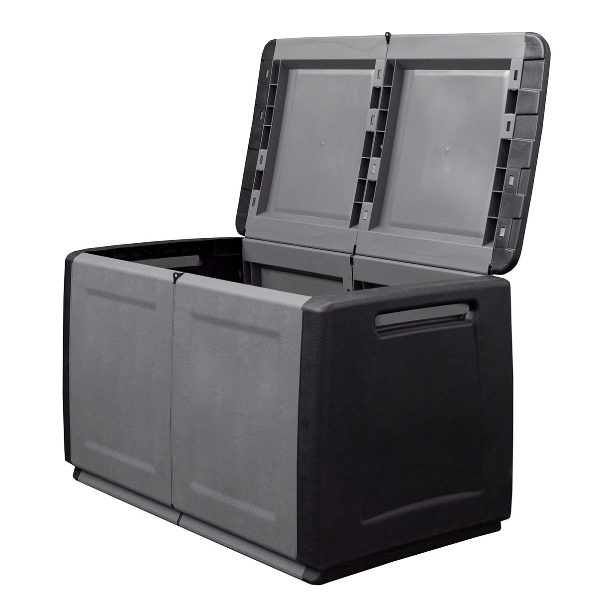 Coffre de rangement 230L Coffre de Jardin Gris/Noir 96 x 53 x H57cm Poignées de transport polypropylène ArtPlast - 7