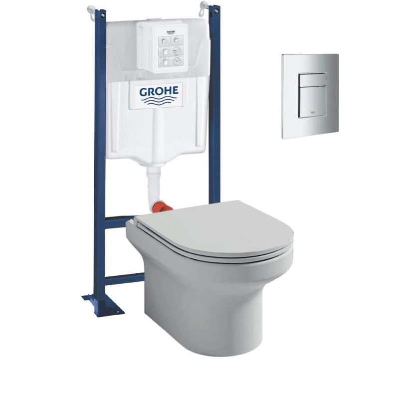 Pack WC suspendido + asiento + Estructura soporte + Mando WC Even ...