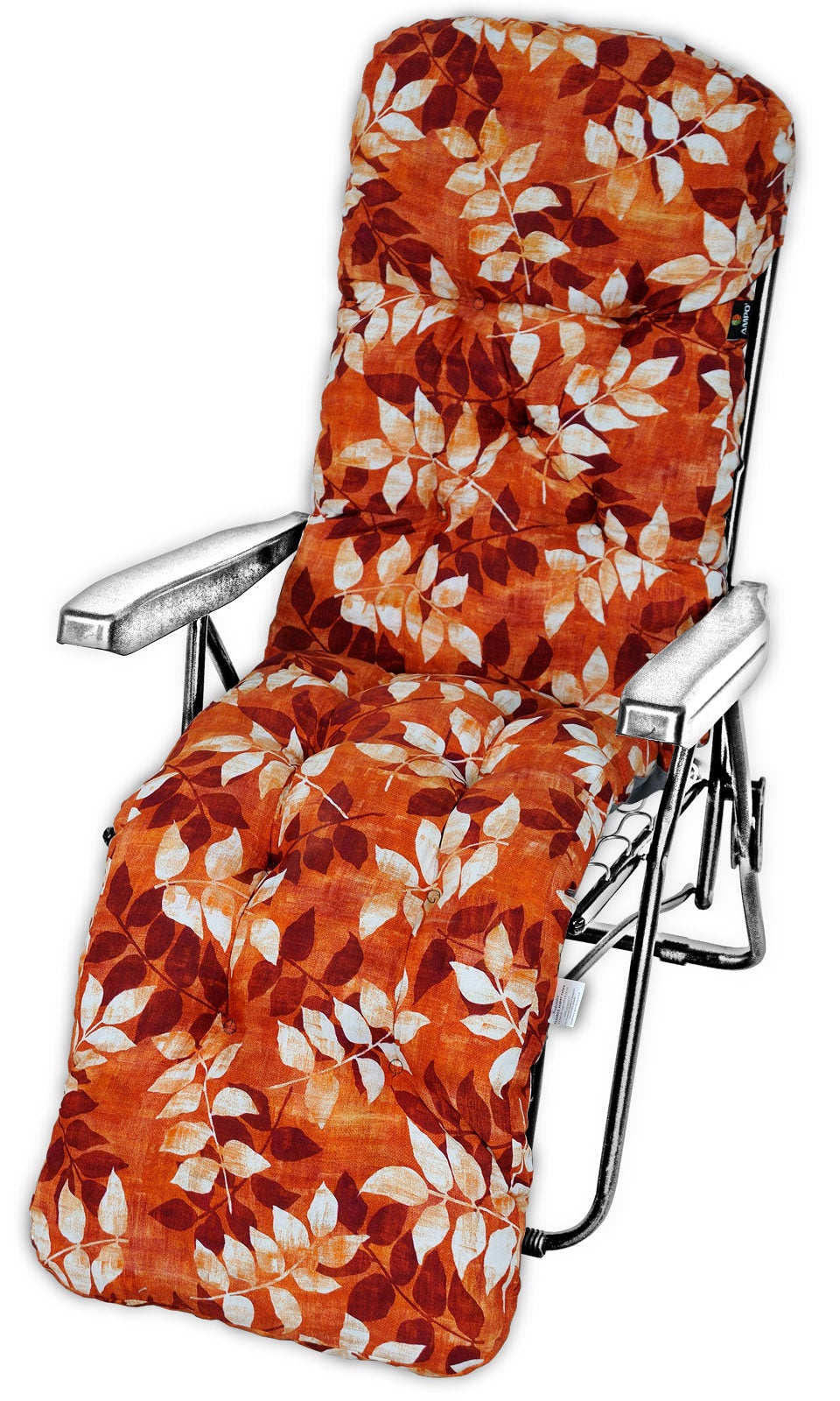 Poduszka ogrodowa na leżak z podnóżkiem AMPO bordowy czerwony biały 1 szt.