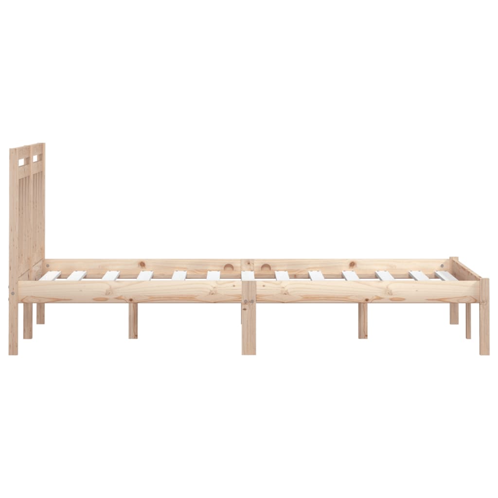 Cadre de lit sans matelas en bois massif - 5