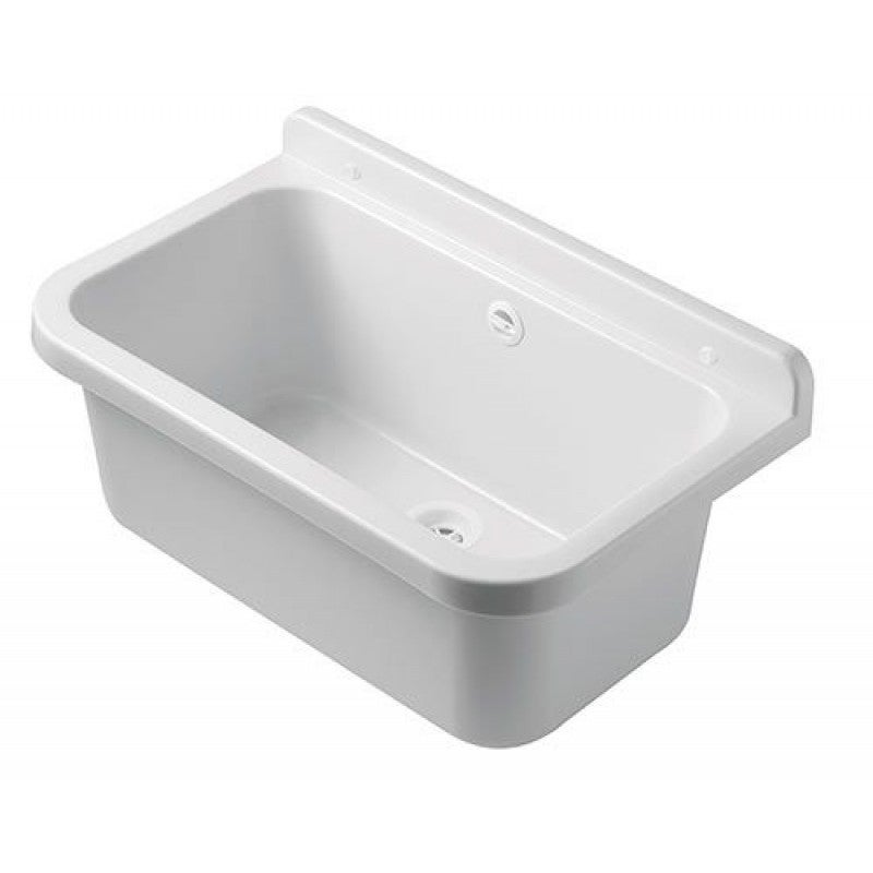 Pilozzo Sospeso 46x36 In Resina Bianco Pietra Con Fissaggi E Scarico 82323406