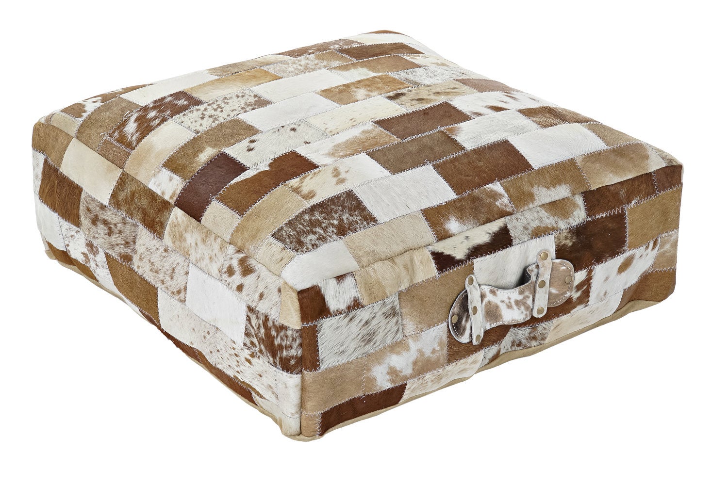 Grand Coussin de Sol - Cuir Vintage Camel