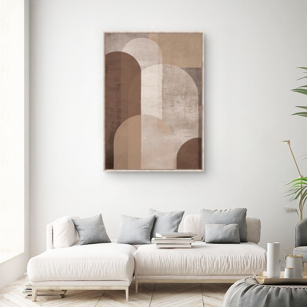Toile encadrée Courbes élégantes / 100x140cm / Cadre Effet naturel / Fabriqué en France / Déco murale / DADA ART - 2