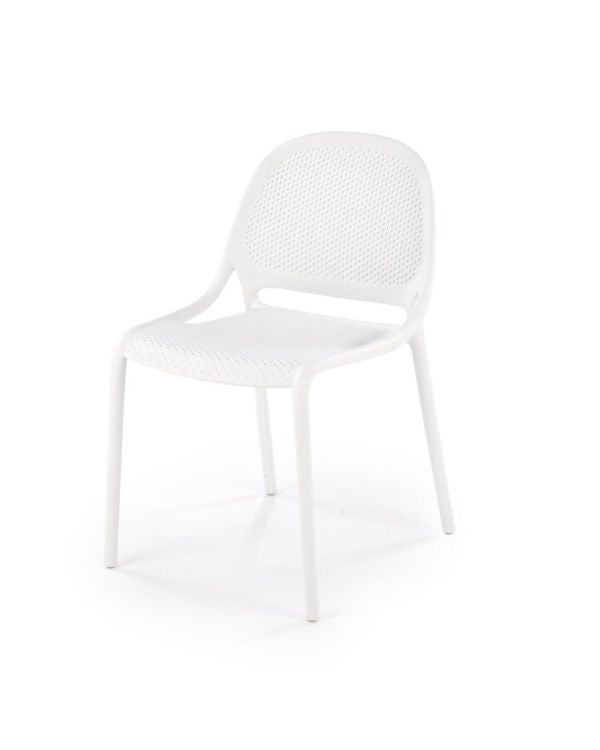 Krzesło K532 białe z tworzywa PVC