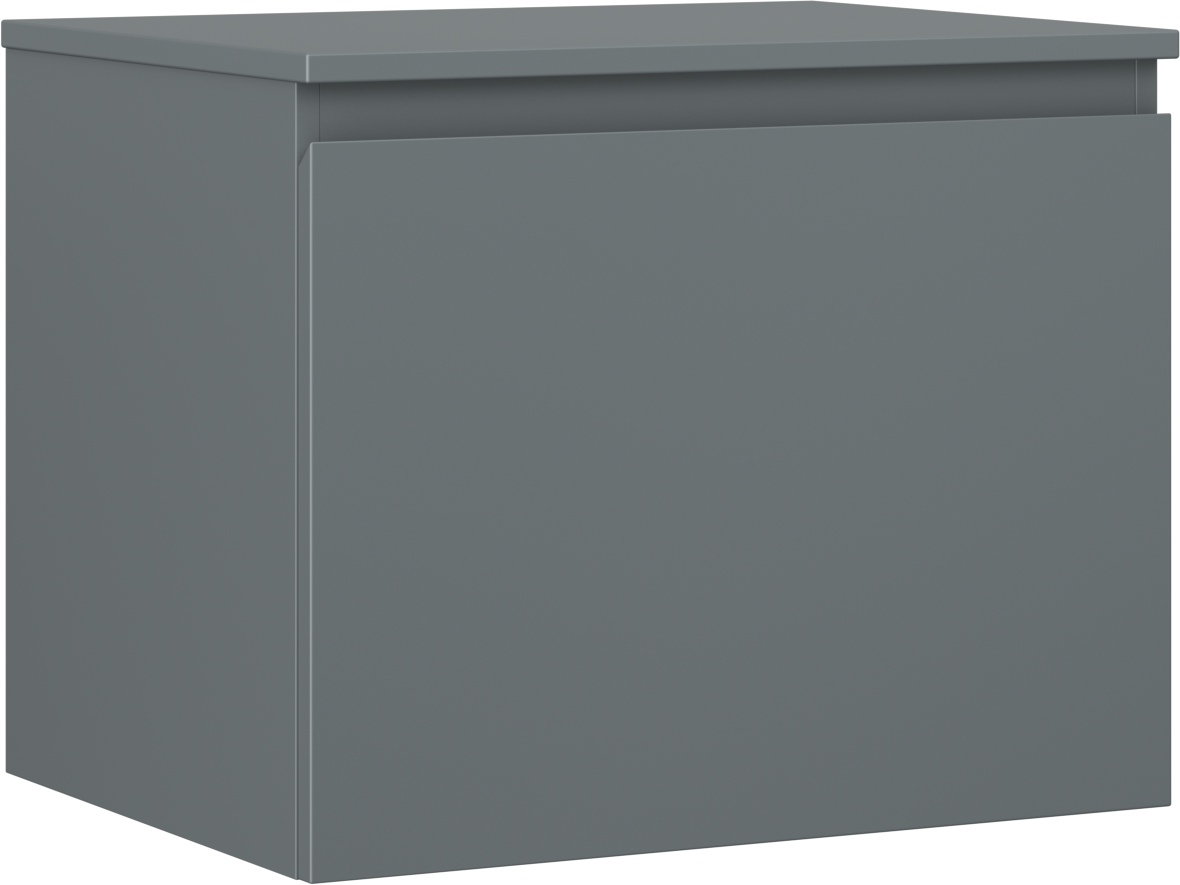 Mexen Orio szafka łazienkowa podumywalkowa 60 cm z blatem, 1 szuflada, grafit mat - 91A10-06047-1-BFC66
