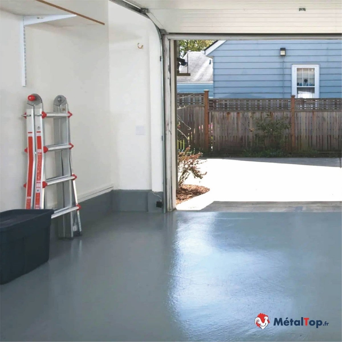 Peinture Sol Garage - Noir foncé - RAL 9005 - 5 L - Métaltop - 7